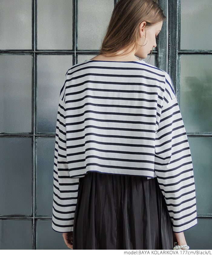 Cropped striped top