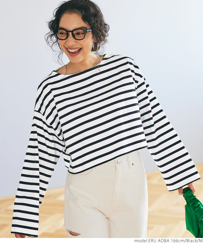 Cropped striped top