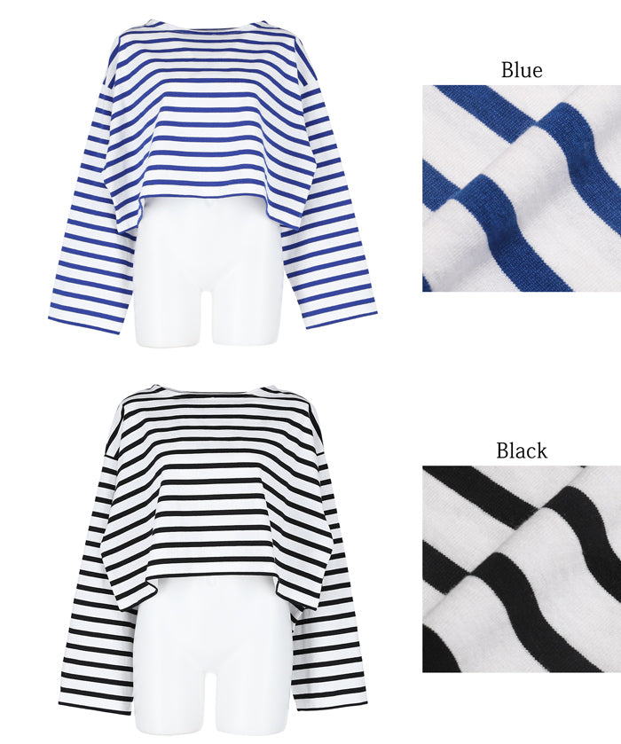 Cropped striped top