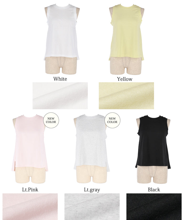 A字剪裁無袖棉質背心 T-shirt