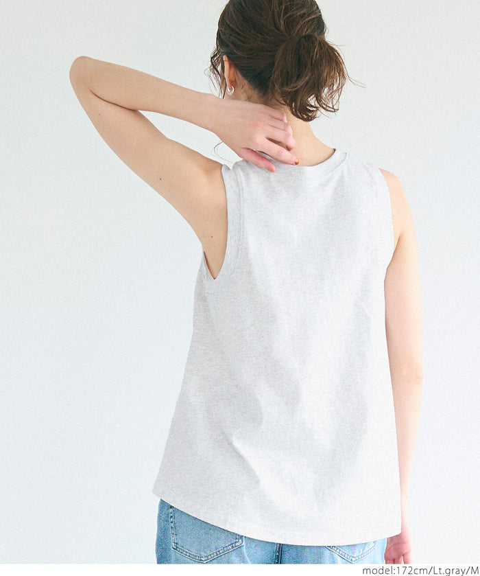 A字剪裁無袖棉質背心 T-shirt