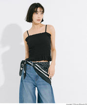 【OUT BRA】2way皺褶荷葉邊帶胸墊背心