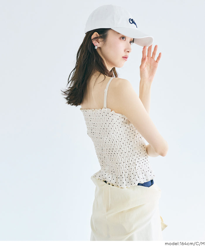 【OUT BRA】2way皺褶荷葉邊帶胸墊背心