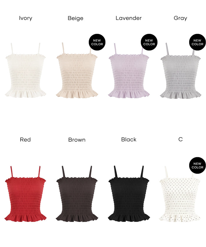 【OUT BRA】2way皺褶荷葉邊帶胸墊背心