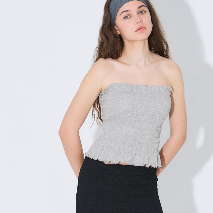 【OUT BRA】2way皺褶荷葉邊帶胸墊背心