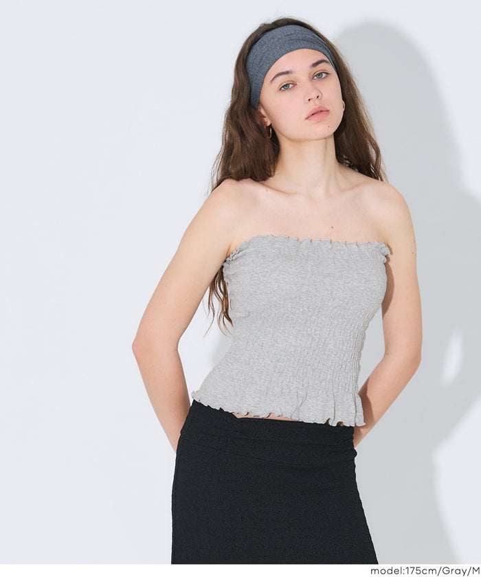 【OUT BRA】2way皺褶荷葉邊帶胸墊背心