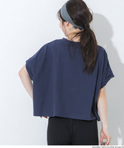 Cropped Logo T-Shirt with Rolled Sleeves
