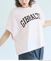 短版反摺袖口修身LOGO T-shirt