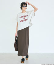 Cropped Logo T-Shirt with Rolled Sleeves