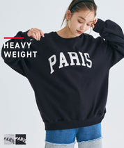 Heavyweight brushed lining vintage big logo sweatshirt