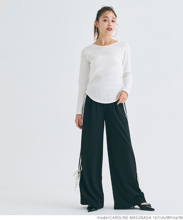 Raglan ribbed top