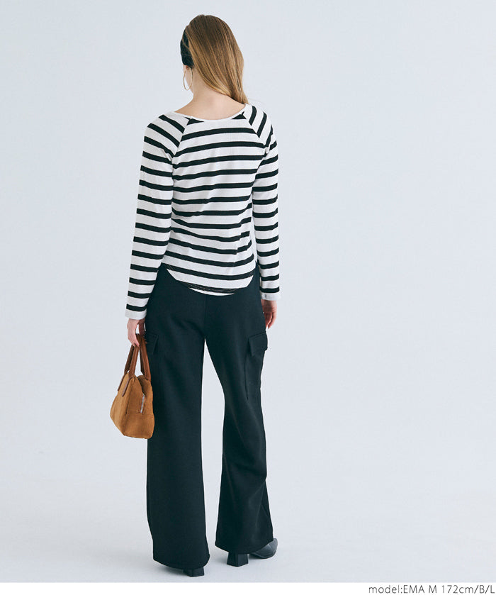 Raglan ribbed top