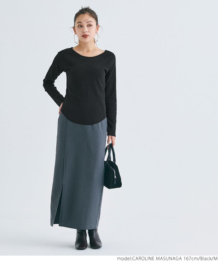 Raglan ribbed top