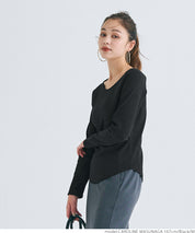 Raglan ribbed top