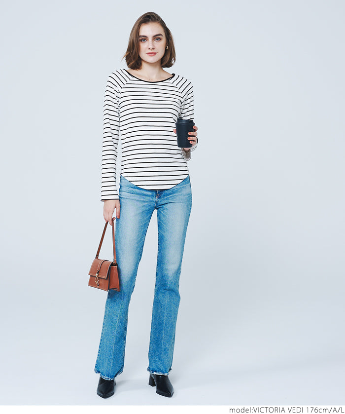 Raglan ribbed top