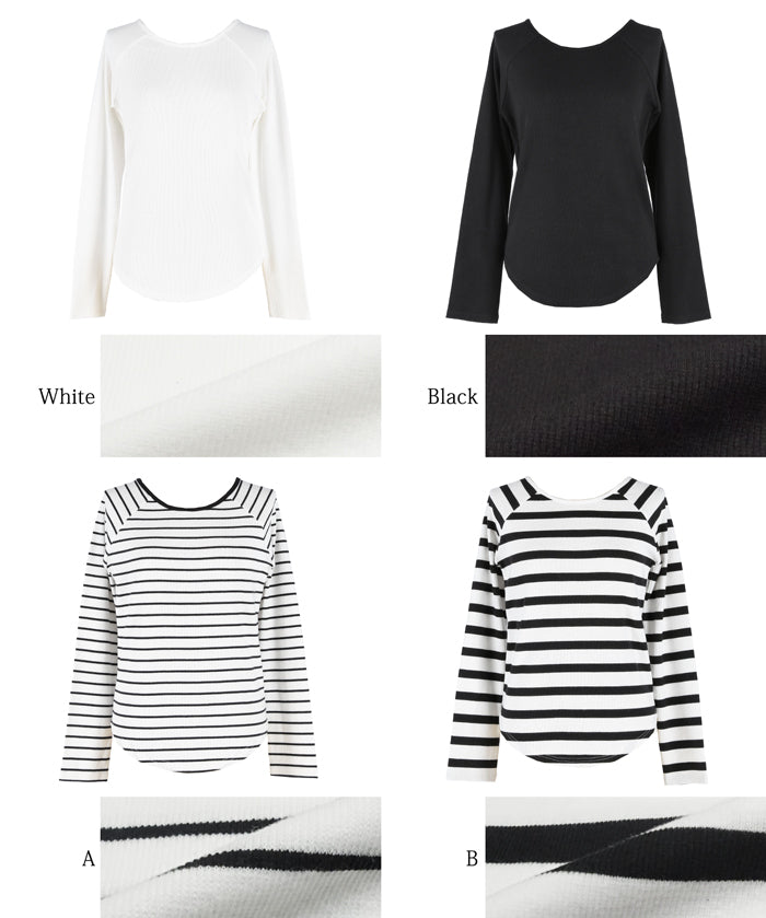 Raglan ribbed top