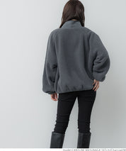 High neck boa jacket