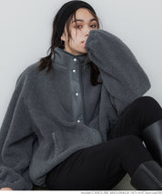 High neck boa jacket