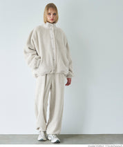 High neck boa jacket