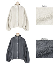 High neck boa jacket