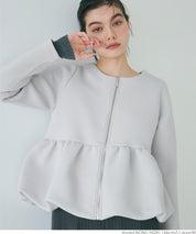 Soft sweat hem balloon jacket