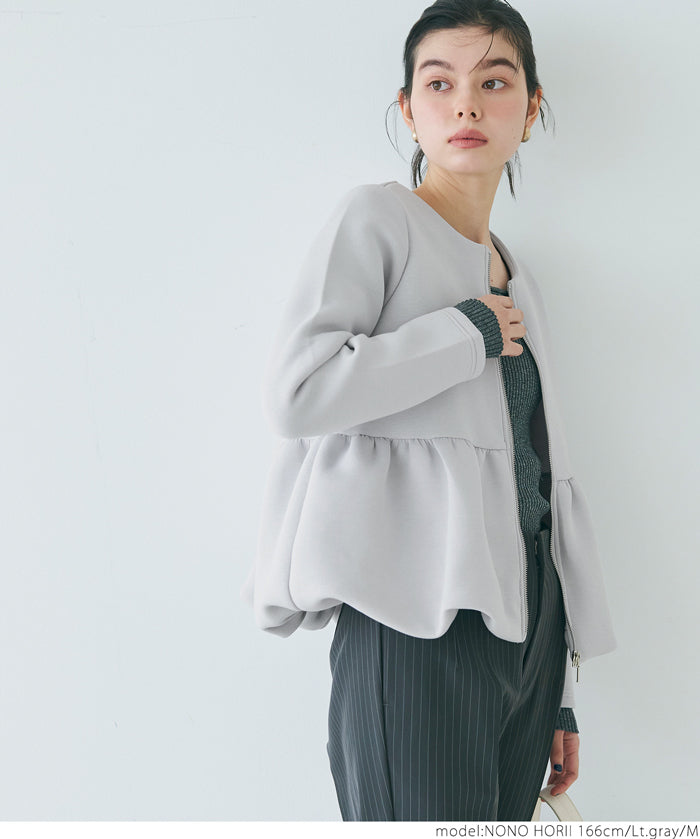 Soft sweat hem balloon jacket