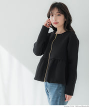 Soft sweat hem balloon jacket