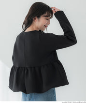 Soft sweat hem balloon jacket