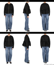 Soft sweat hem balloon jacket