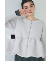 Soft sweat hem balloon jacket