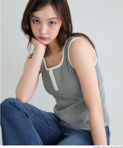 OUT BRA 方領扣子帶罩背心Bra Top