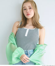 OUT BRA 方領扣子帶罩背心Bra Top