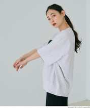 [Unisex] Fleece Logo Cotton Blend Short Sleeve Top