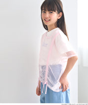 童裝兩件式 短袖棉T+外罩薄紗