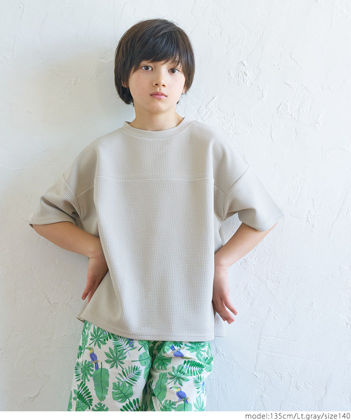 【Embossed function】Children's casual short-sleeved tops