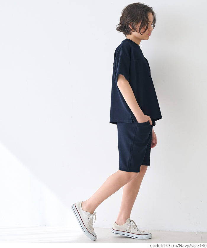 【Embossed function】Children's casual short-sleeved tops