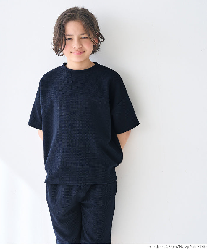 【Embossed function】Children's casual short-sleeved tops