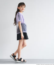 外罩薄紗造型圓領短袖上衣 T-shirt