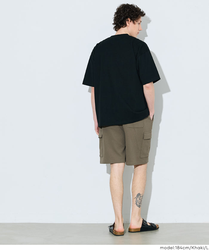 [系列單品 限定9折] 【壓紋機能】男裝大口袋短褲 男女通用