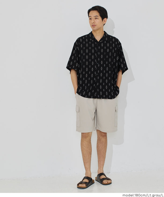 [系列單品 限定9折] 【壓紋機能】男裝大口袋短褲 男女通用