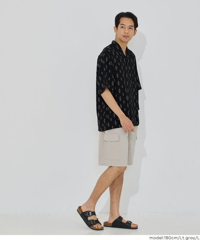 [系列單品 限定9折] 【壓紋機能】男裝大口袋短褲 男女通用