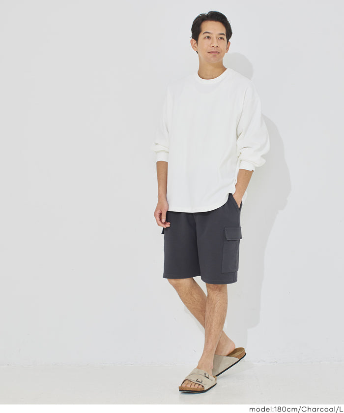 [系列單品 限定9折] 【壓紋機能】男裝大口袋短褲 男女通用