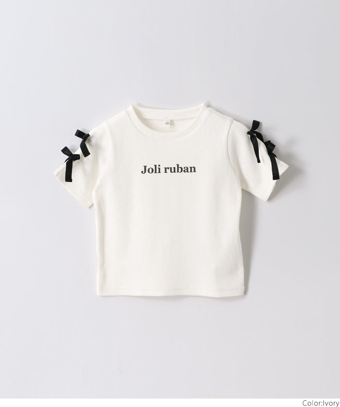 氣質蝴蝶結裝飾圓領上衣 T-shirt