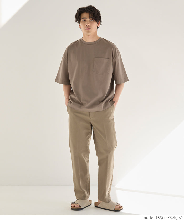 【重磅棉】男裝休閒口袋短袖上衣