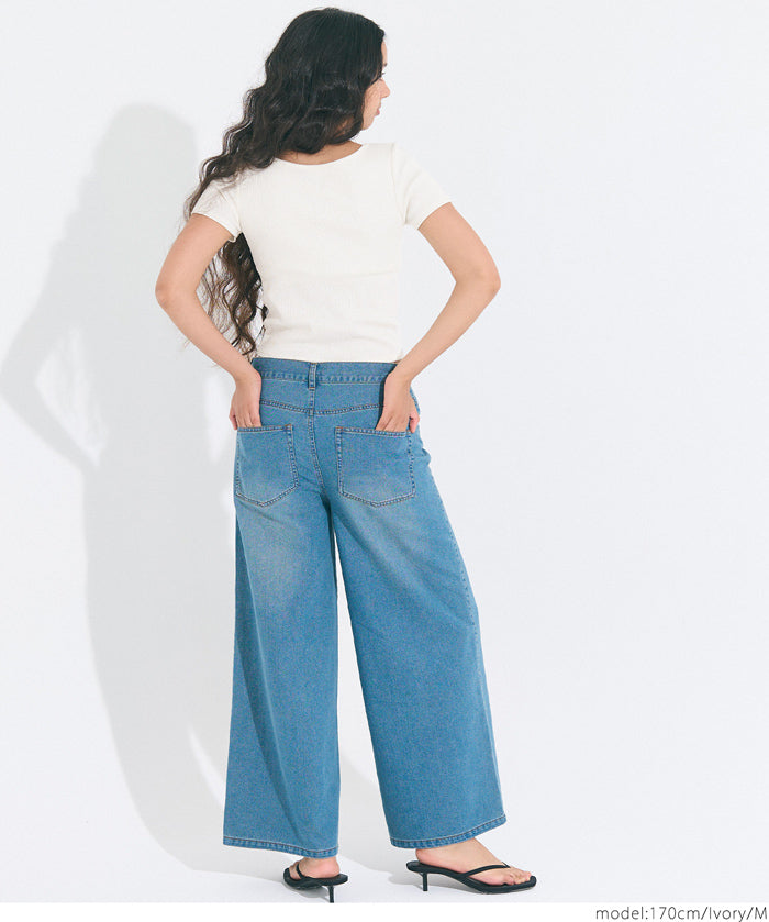 ［特價$129→$99］OUT BRA帶胸墊方領短款短袖上衣 Tee