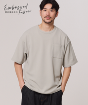 [系列單品 限定9折] 【壓紋機能】男裝胸前口袋短袖上衣