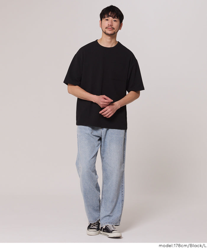 [系列單品 限定9折] 【壓紋機能】男裝胸前口袋短袖上衣