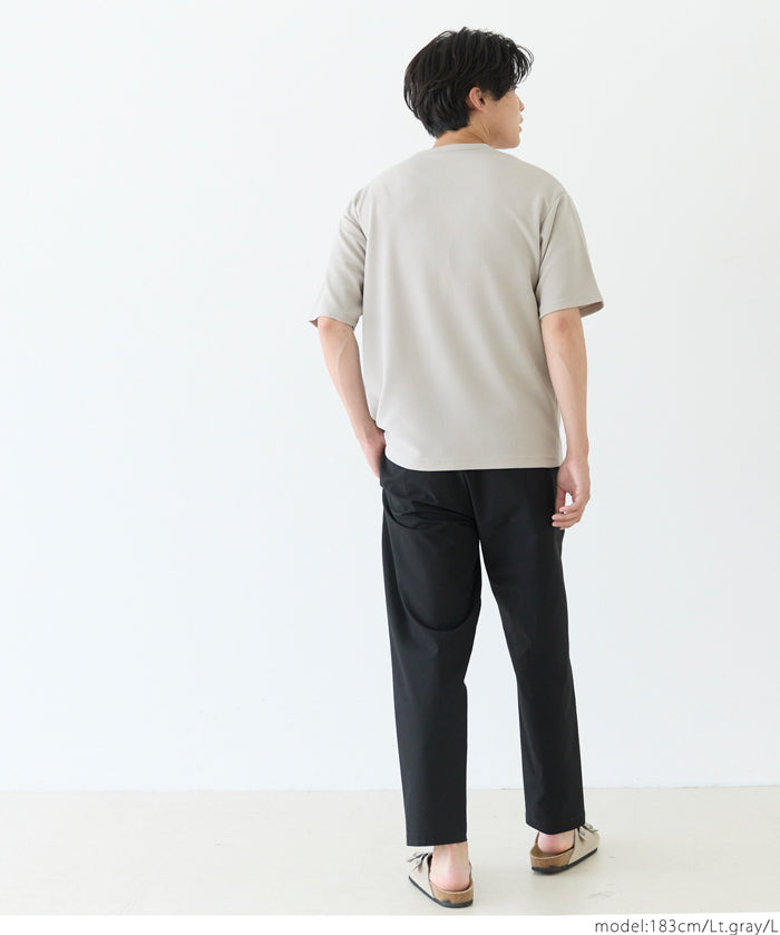 【壓紋機能】男裝刺繡LOGO短袖上衣
