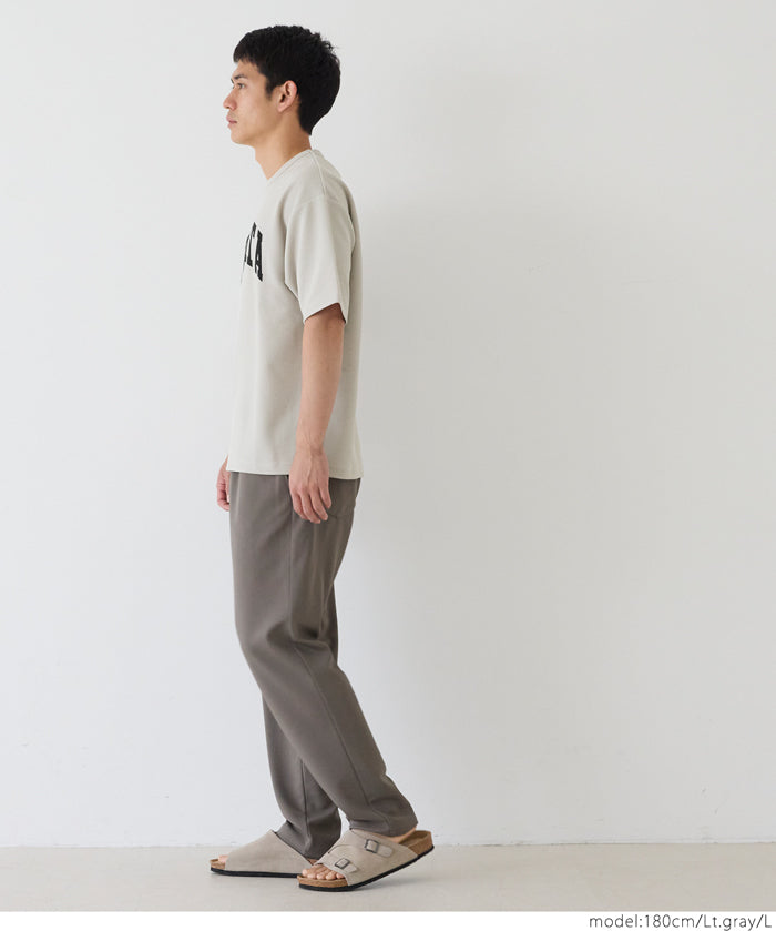 【壓紋機能】男裝印花LOGO休閒上衣