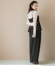 日系優雅荷花下擺絲絨吊帶背心